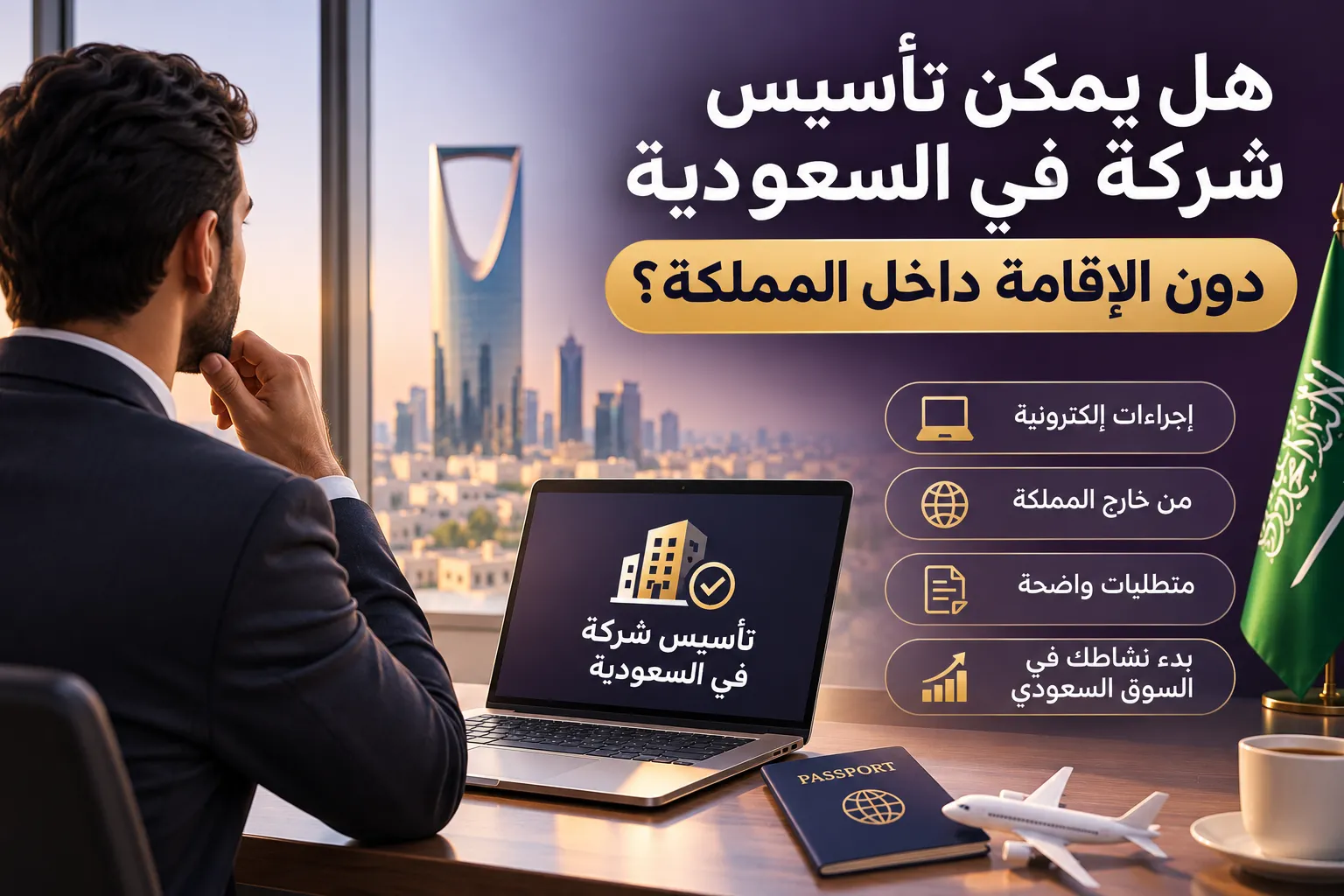 هل يمكن تأسيس شركة في السعودية دون الإقامة داخل المملكة؟ دليل المستثمرين من الخارج