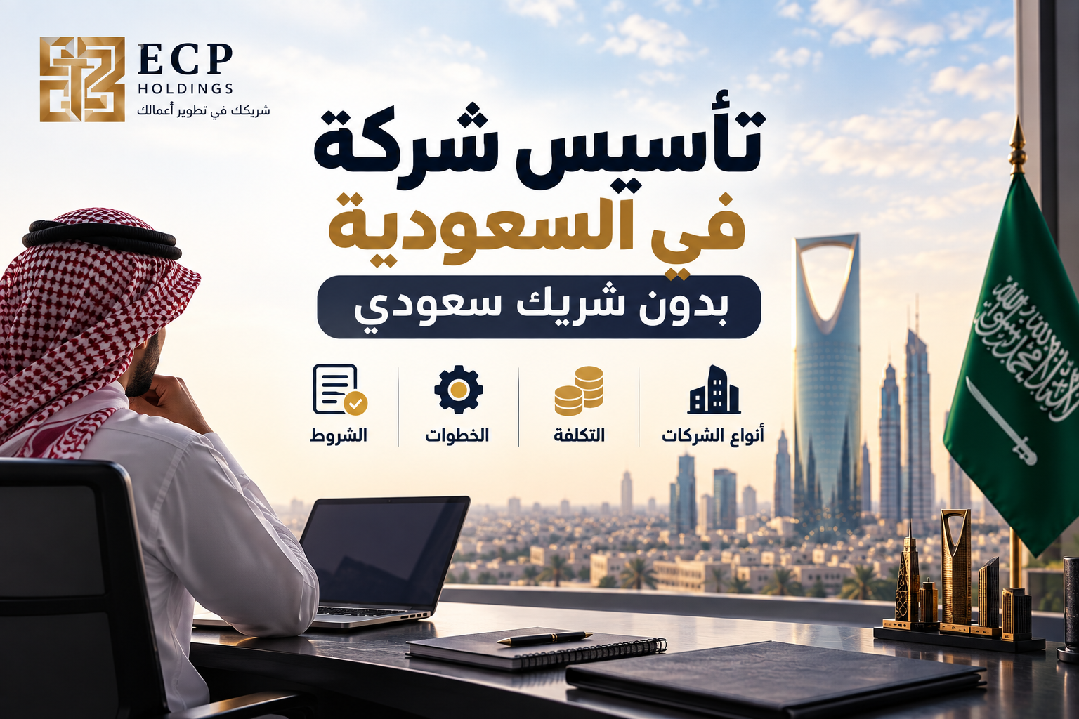 تأسيس شركة في السعودية بدون شريك سعودي 2026: الشروط والخطوات والتكلفة والدليل الكامل للمستثمر الأجنبي